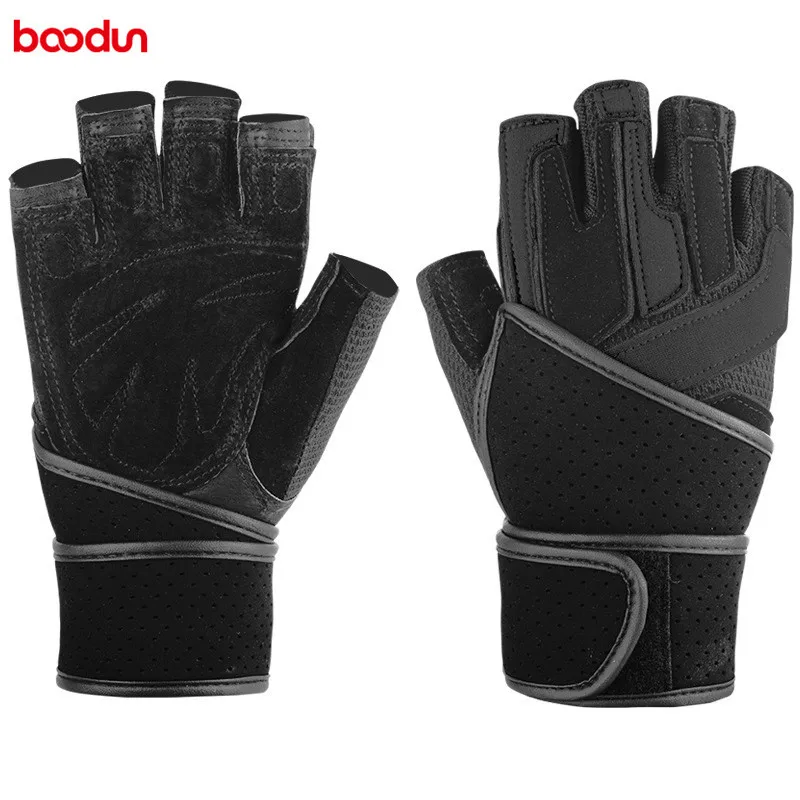 BOODUN Men Fitness Weight Lifting Gloves Breathable Lengthen Wear Resistant Stair Cloth Outdoor Body Building Equipment 7150169