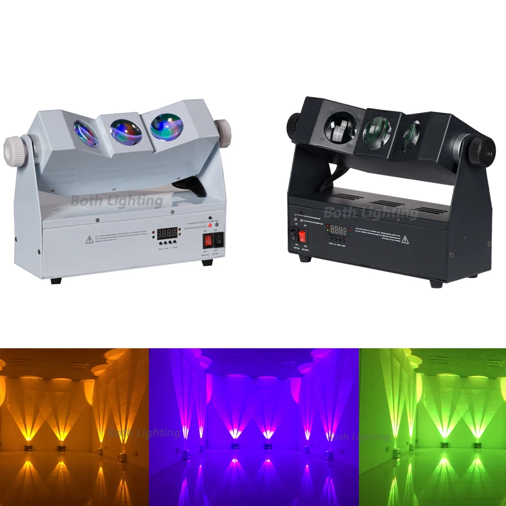 Профессиональный DJ Disco Tri Beam 3x10 Вт rgba 4 в 1 беспроводной сценический светильник с