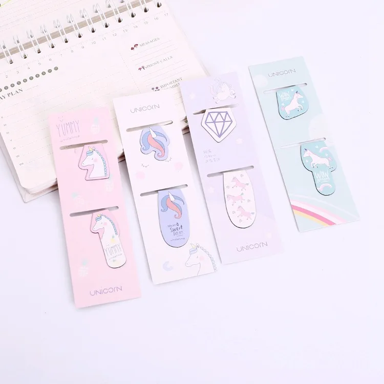 

2 pcs/pack Sweet Unicorn Magnet Bookmark Paper Clip School Office Supply Escolar Papelaria Gift Stationery