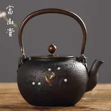 1.6л японский природный пейзаж узор ручной работы чайник домашний чугун чайный набор кунг-фу украшения