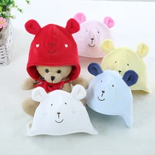 Детская одежда унисекс детская шапка новорожденный капюшон Младенческая Детская шапка Девочки Мальчики Осень Зима с шариком и шнуром 0-12 месяцев