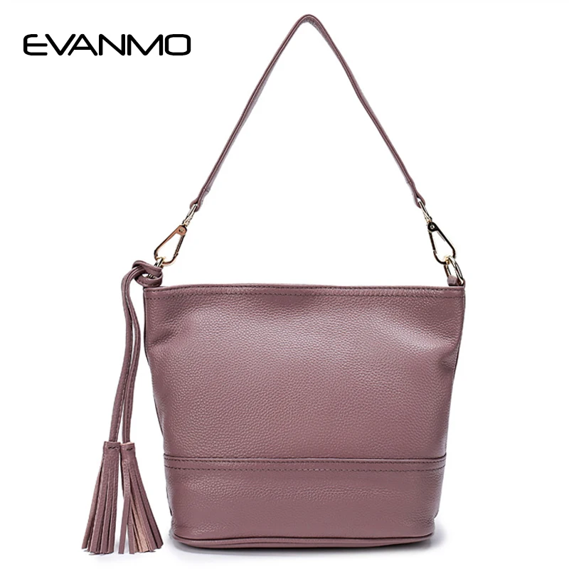 

Genuine Leather Bag Women Shoulder Bucket Bag Messenger Bags Women Famous Brands Roomy Ladies Handbags Bags Handbags