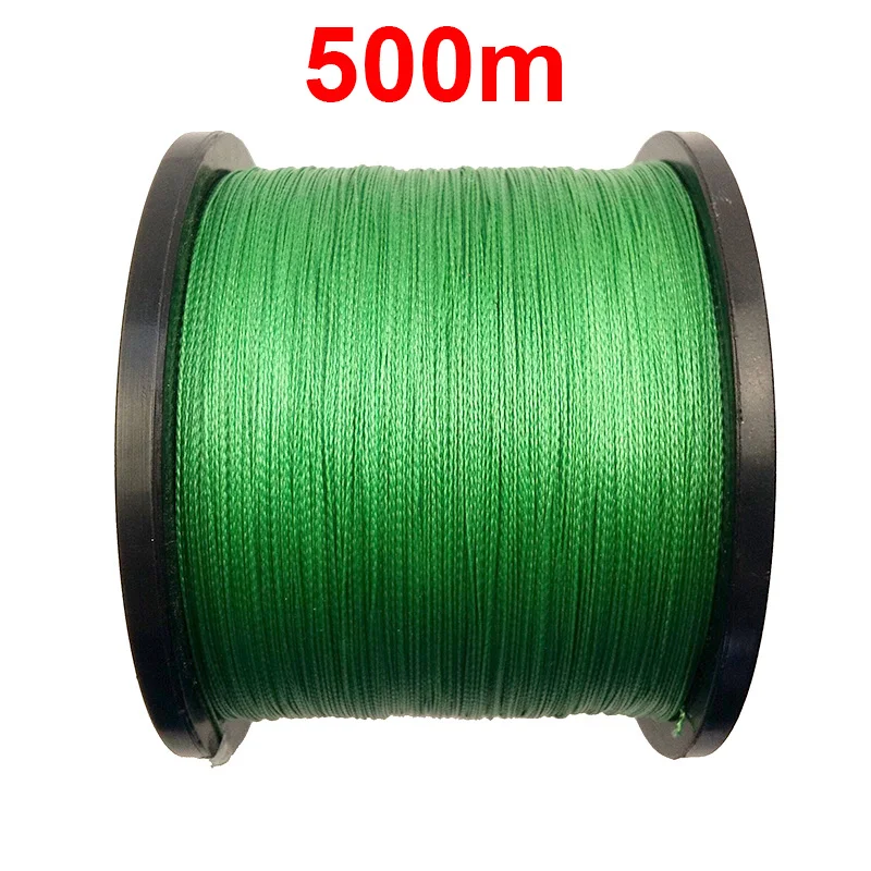 1PC 500m 546 Yards 100 PE Braided Fishing Line Green 4 Strands Braid