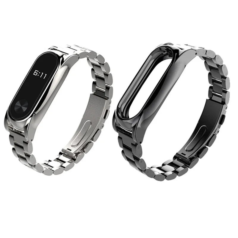Роскошный металлический браслет ремешок для часов Xiaomi Mi Band 2 спортивный из