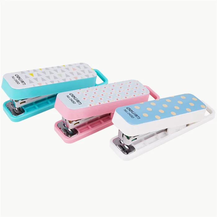 Geometric Manual Mini Stapler No. 10 Color Staples Set Stationery Office Accessories School Supplies Grapadora Papelaria