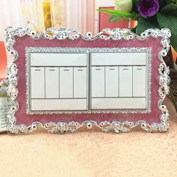 

Resin Double Light Switch Surround Socket Finger Plate Panel Cover Decor MAL999