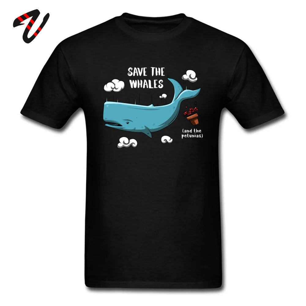 Save the whales Top T-shirts Short Sleeve cosie High Quality Mens NEW YEAR DAY Tops Shirts cosie Tee-Shirts O-Neck 100% Cotton Save the whales 14733 black