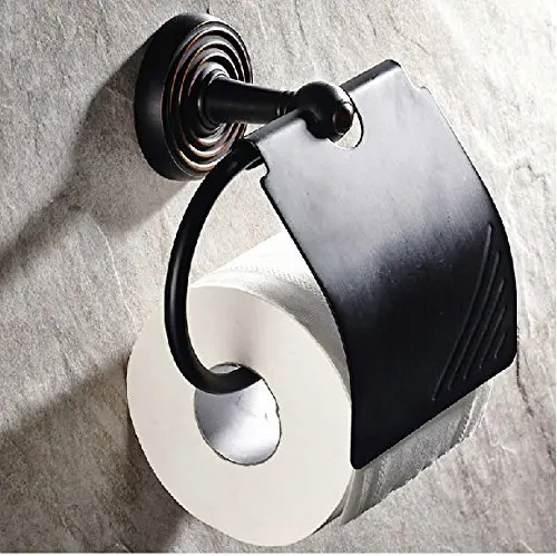 

Oil Rubbed Bronze Toilet Paper Holder Wall Mounted Roll Paper Basket