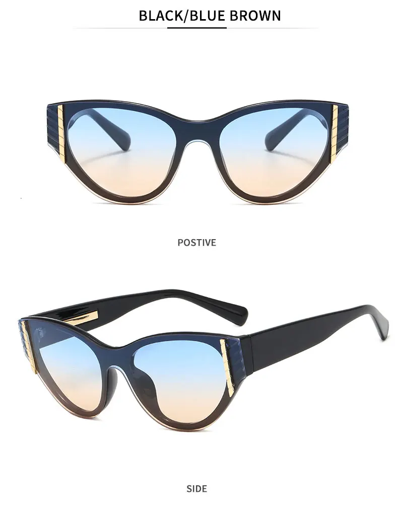 Бренд HUHAITANG, сексуальные очки «кошачий глаз», женские роскошные дизайнерские солнцезащитные очки Cateye,, высококачественные металлические женские солнцезащитные очки