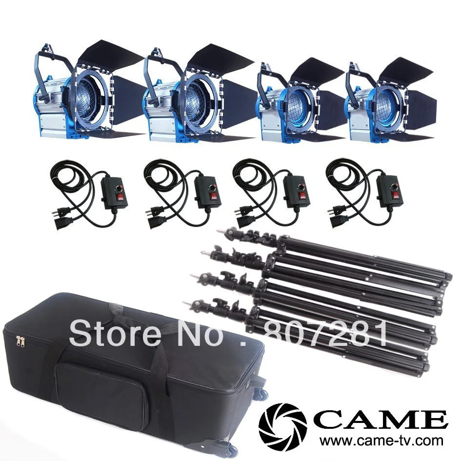 

(2x1000W+2x650W) Fresnel Tungsten Lights Video Spot Light Kit Spotlight as ARRI