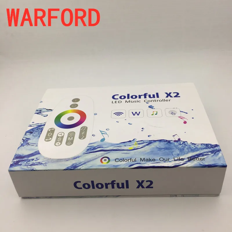 

DC5V-24V X2 controller WS2812B WS2811/WS2813/USC1903 Magic LED tape digital colorful music with RF touch remote Max 1000pixels