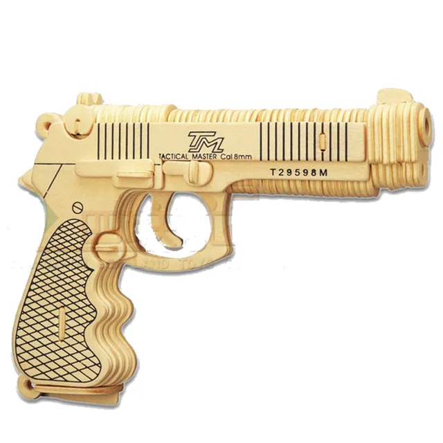 3D wooden firearms jigsaw puzzle wooden gun jigsaw puzzle toy