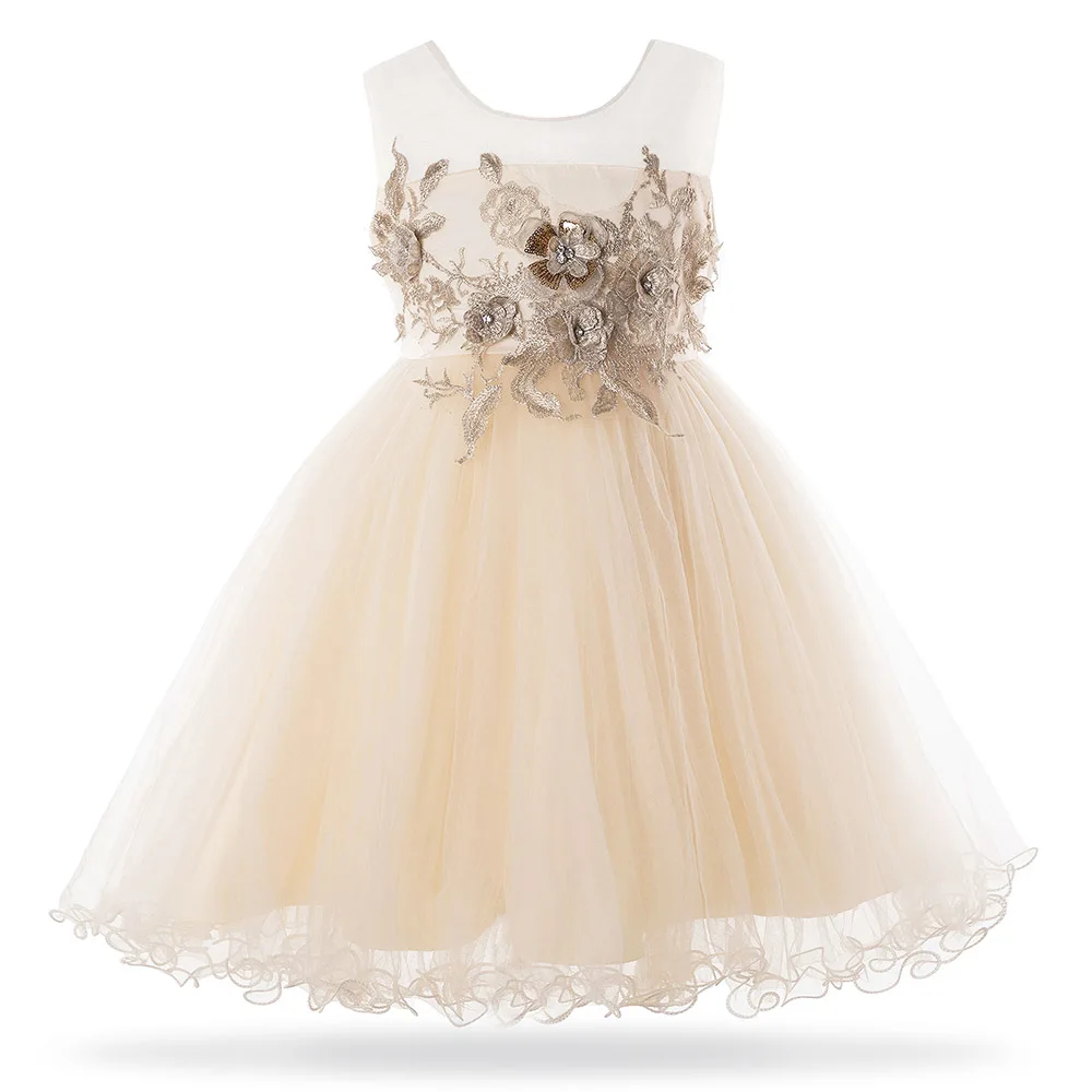Cielarko/Коллекция года, подарок на день рождения для маленьких девочек детское платье для свадебной вечеринки торжественное вечернее платье принцессы для девочек возрастом от 3 до 10 лет - Цвет: yellow