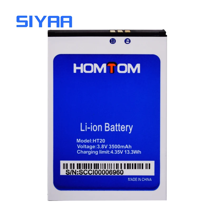 

SIYAA Phone Original Battery ht20 For Homtom HT20 Mobile Phone 3.8V high capacity 3500mAh Lithium Replacement Batteries