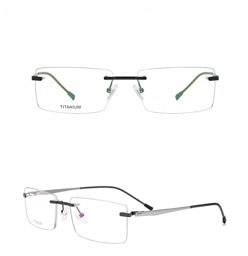 Brightzone, мужские деловые дела, превосходят титановая оправа очки с оправой из сплава, квадратные очки при близорукости очки Oculos