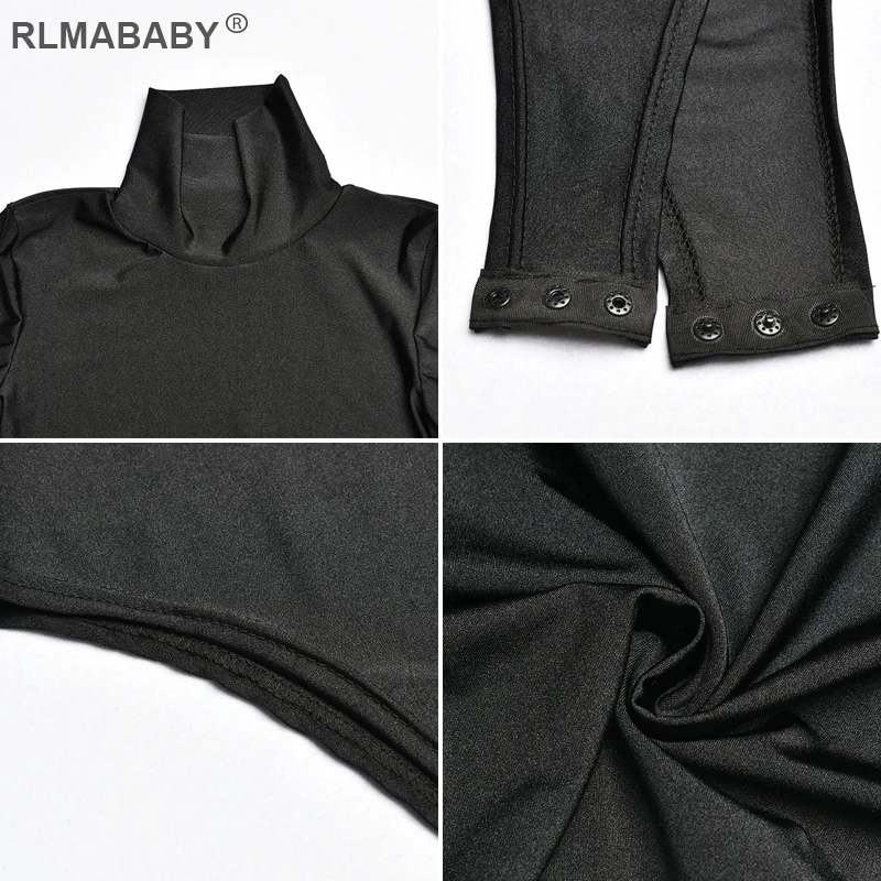 Летние rlmababy водолазка с коротким рукавом Skiny сексуальный боди Женский детский комбинизон Повседневная пляжная одежда Черный боди