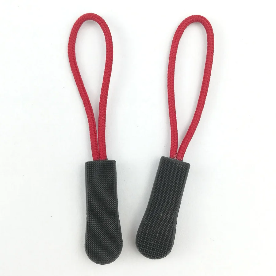 20pcs/bag PVC zipper slider suitcase zipper slip rope puller detachable