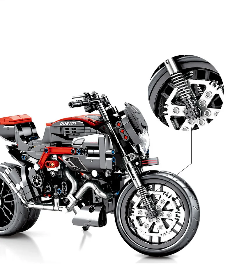 Совместимые с лего technic Creator эксперт городской полиции мотобайк комплекты