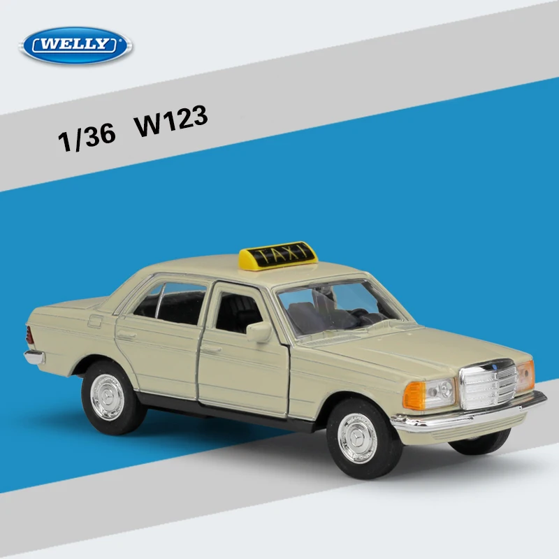 WELLY 1:36 высокая имитация металла W123 такси классическая модель игрушечного автомобиля сплав Классическая оттяните назад литье под давлением коллекция для ребенка подарок