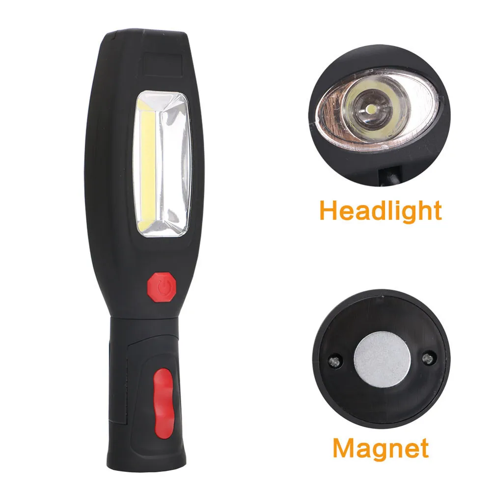 Linterna led USB COB LED Магнитный рабочий свет для автомобиля гаража механик домашний
