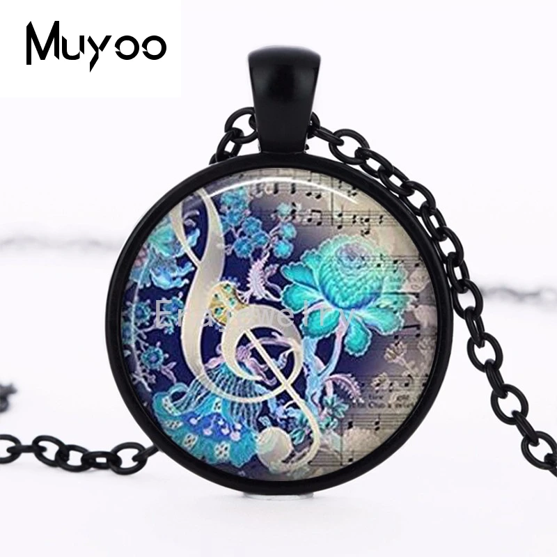 

Fashion 2017 Choker NecklaceSliver Bronze Plated Piano and Music Note Pattern Necklace Pendant for Women gift HZ1