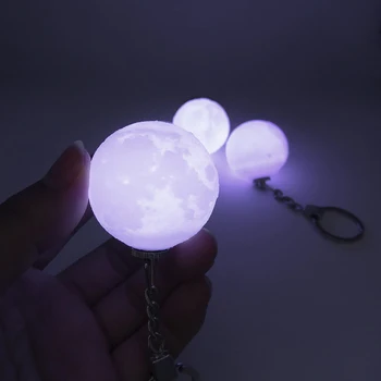 

Keychain 3D lunar lantern 1pc Portable energy saving electronic LED night light Creative moon lantern lighting gift