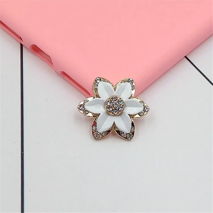 

PF Flower Crown Rhinestone Applique Pearls DIY Glue On Phone Case Accessories Strass Rhinestones for Phone Clothes no glue TZ004