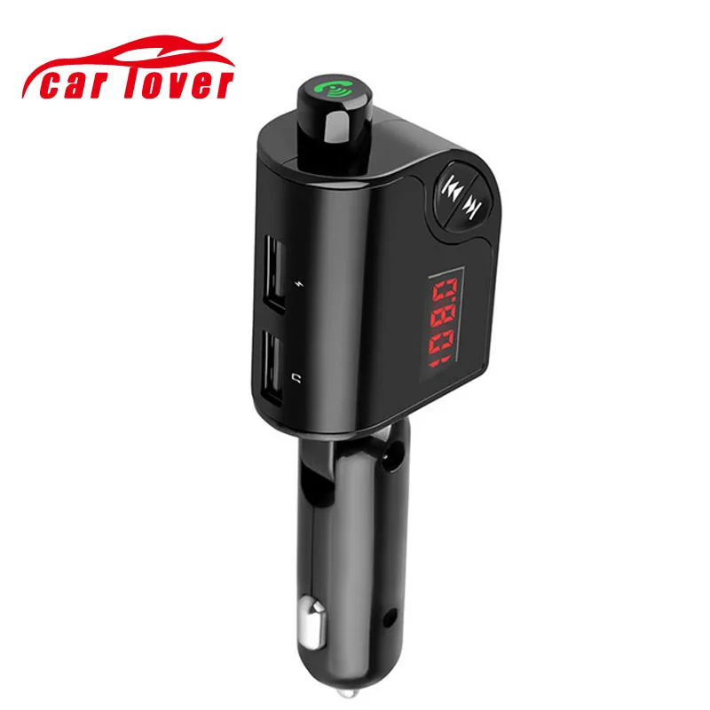  Bluetooth Car Kit Wireless Handsfree Calling FM Transmitter AUX Audio MP3 Player Dual USB Car Charger Support TF Card/U Disk