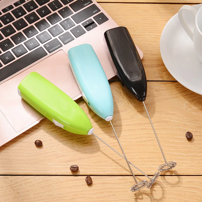 LUCOG Handheld Electric Coffee Mixer Battery Operated Milk Frother Egg