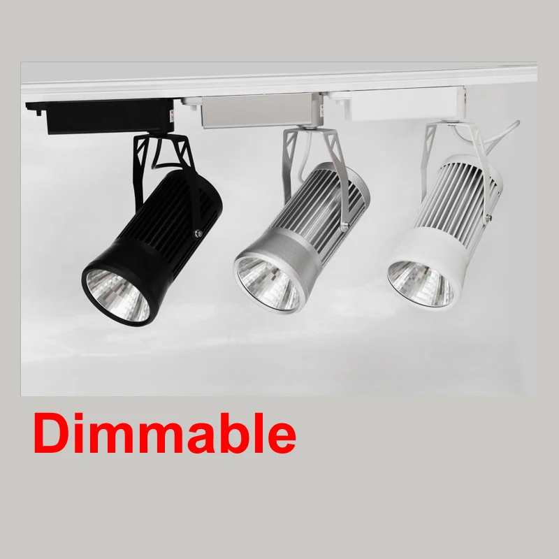 

Epistar Chip Dimmable Track Light Led 20W 110V 220V 3000K 4000K 6000K Track Spot Led Light Black Track Rail Clothing Store