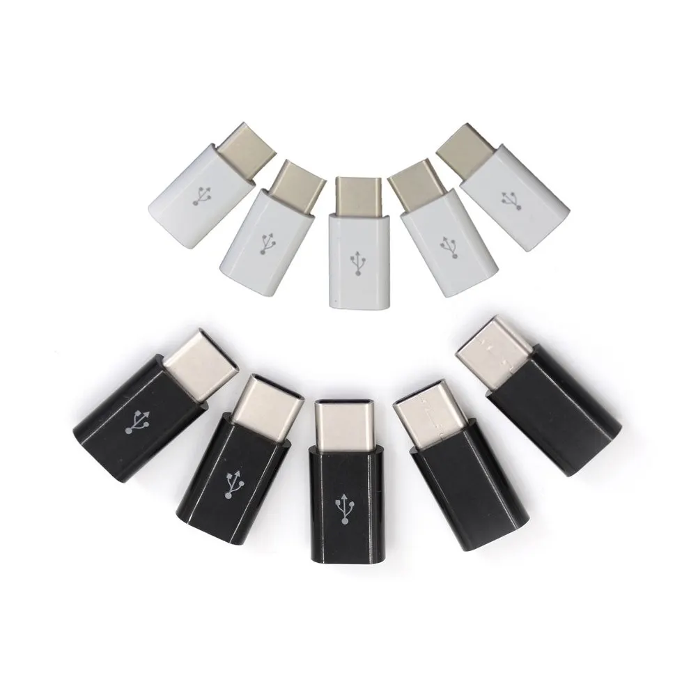 

5 Pieces USB 3.1 Type-C Male Connector to Micro USB 2.0 5Pin Female Data Adapter Converter