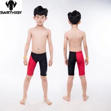 HXBY купальный костюм для мальчиков, профессиональный детский купальный костюм для мальчиков, Детские тренировочные мужские плавки, шорты размера плюс 5XL