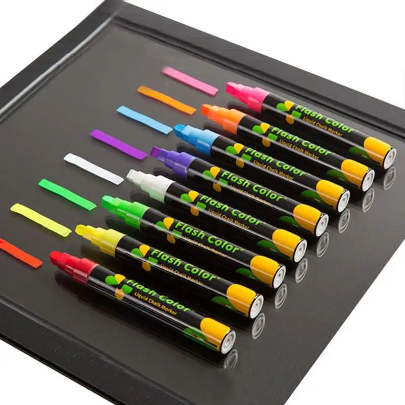 

1PCS Cute Candy Highlighter Fluorescent Liquid Chalk Marker Neon Pen For LED Writing Board For Painting back to school