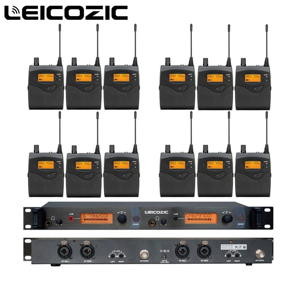 Leicozic 12 приемников 1 передатчик SR2050 IEM в ухо Беспроводная система монитора UHF профессиональный сценический беспроводной монитор новая система
