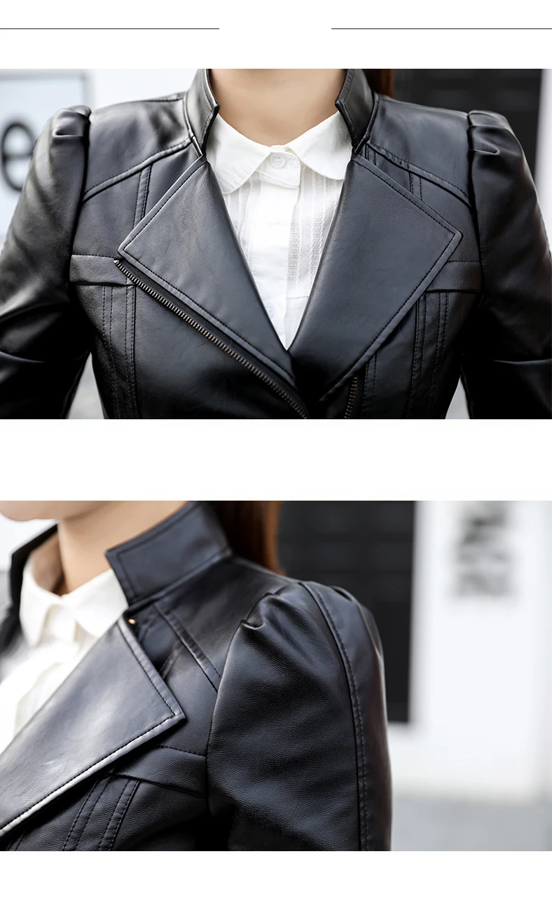 2017 Куртка популярная брендовая мотоциклетная куртка из искусственной кожи Для женщин зима и осень новое модное пальто 4 цвета Верхняя