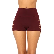 Сексуальные летние открытые шорты с эластичной резинкой на талии шорты для спорта и отдыха женские черные спортивные шорты для бега