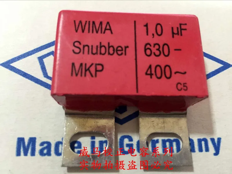 

2019 hot sale 4pcs/10pcs Germany WIMA Snubber MKP 630V 1.0UF 1UF 630V 105 iron foot Audio capacitor free shipping