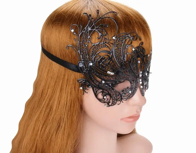 FunPa красивый металлический маска для женщин филигранная Венецианская Маскарадная маска со стразами для вечерние украшения