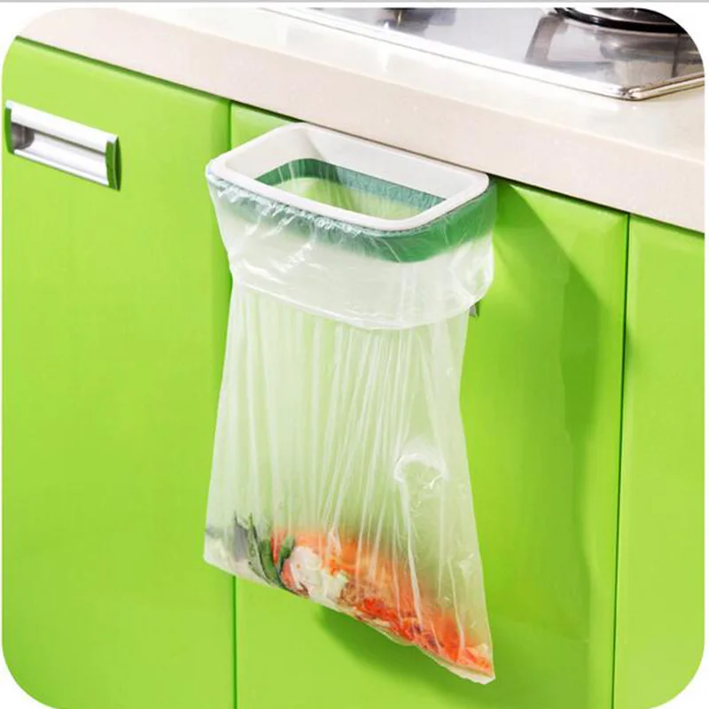 

1PC Solid Hanging Kitchen Cabinet Cupboard Door Back Stand Trash Rack Style Storage Garbage Bags Vovotrade D45