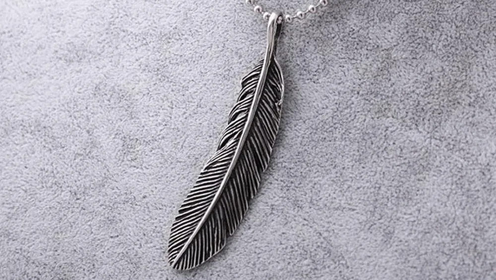 goose feather pendant