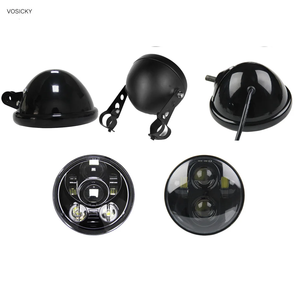 

Motorcycle 5.75 " led Headlight 5 3/4" LED Headlamp For Har-ley Softail Dyna Sportster Models