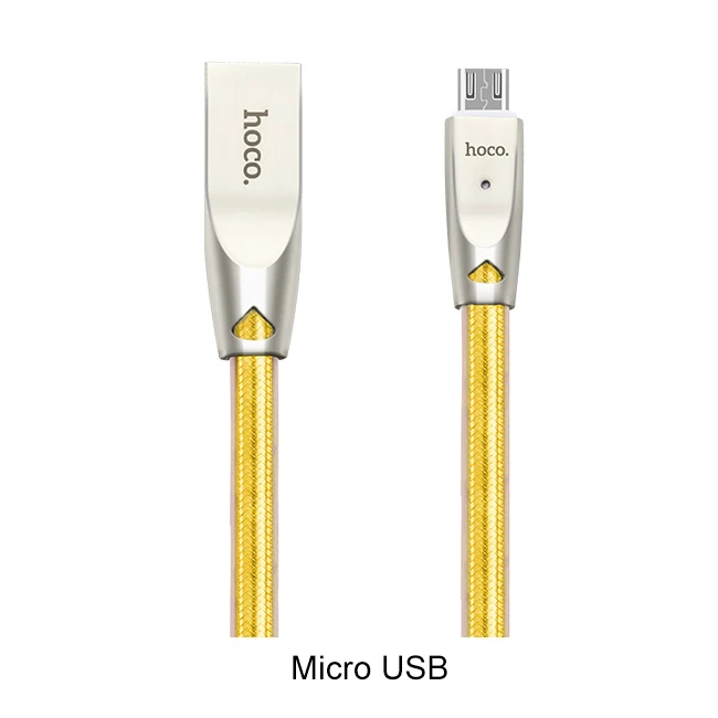 Micro USB Golden НОСО Цинковый Сплав Желе Оплетка Кабель Micro-USB для Зарядки и Передачи Данных Кабель для Samsung LG Sony HTC Xiaomi Зарядное Устройство Провод для Android телефонов Зарядный Кабель для Микро ЮСБ для Самсунга Сяоми - Цвет: Micro USB Golden