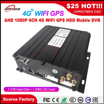 

HYFMDVR spot wholesale audio and video 6 channel sd+ hard disk remote monitoring 4g gps wifi mobile dvr tanker / truck /taxi/bus
