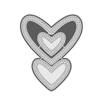 

Ufurty Knife Mold 3Pcs Heart Metal Cutting Dies Scrapbooking Steel Embossing Dies Cut Stencils DIY Decorative Cards