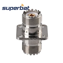 Superbat 5 шт. СВЧ-переходник разъем UHF Разъем для UHF гнездо 4 отверстия Панель Крепление коаксиальный РЧ-разъем