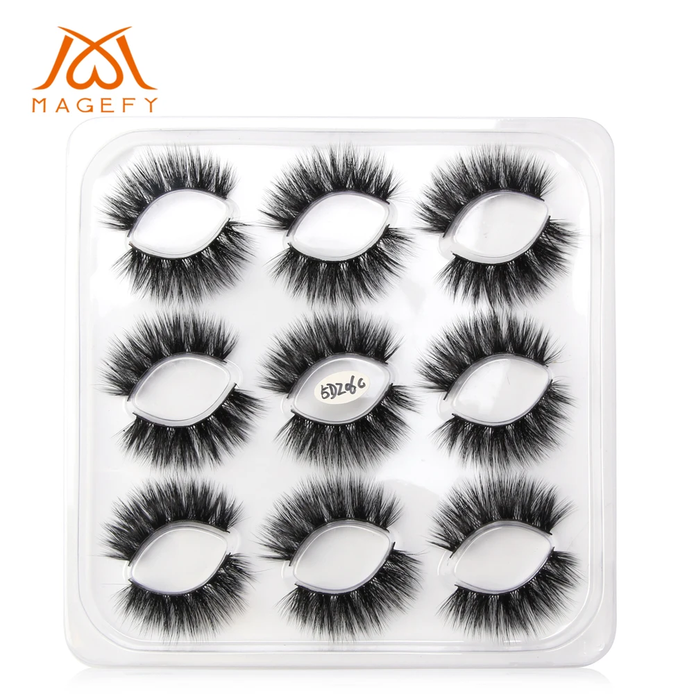 

9 pair/box Mink Eyelashes 100% Cruelty free Handmade 3D Mink Lashes with Packing Box Soft False Eyelashes Makeup Lashes