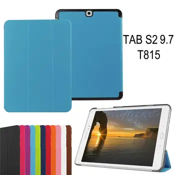 

Tablet Case For Samsung Galaxy Tab S2 9.7" T810 T815 Magnetic Folding Stand Protective Tablet Case Cover With Tempered Glass+Pen