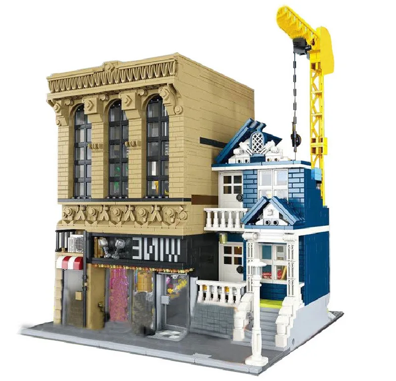 

Lepin 15035 2841Pcs Genuine Streetsight MOC Series The Bars and Financial Companies Set Building Blocks Bricks Educational Toys