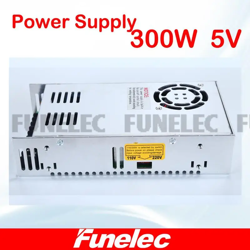 

Ultra thin 5V 60A 300W Switching Power Supply Driver for LED Strip AC 200-240V Input to DC 5V free shipping