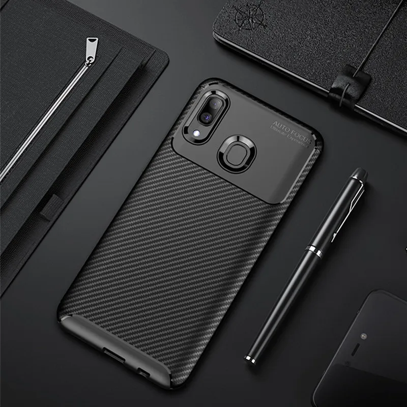 

Carbon Fiber Case For Samsung Galaxy Wide4 A205s Case High Quality Diamond Grid Design Cover For Coque Samsung Galaxy Wide4 Case